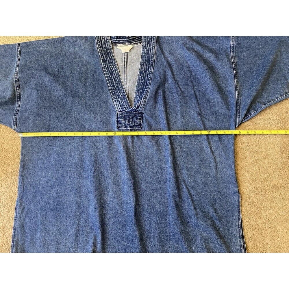 East Bay Mercantile Vintage 80’s 100% Denim Chore Smock Made In USA Size XL - Picture 5 of 16